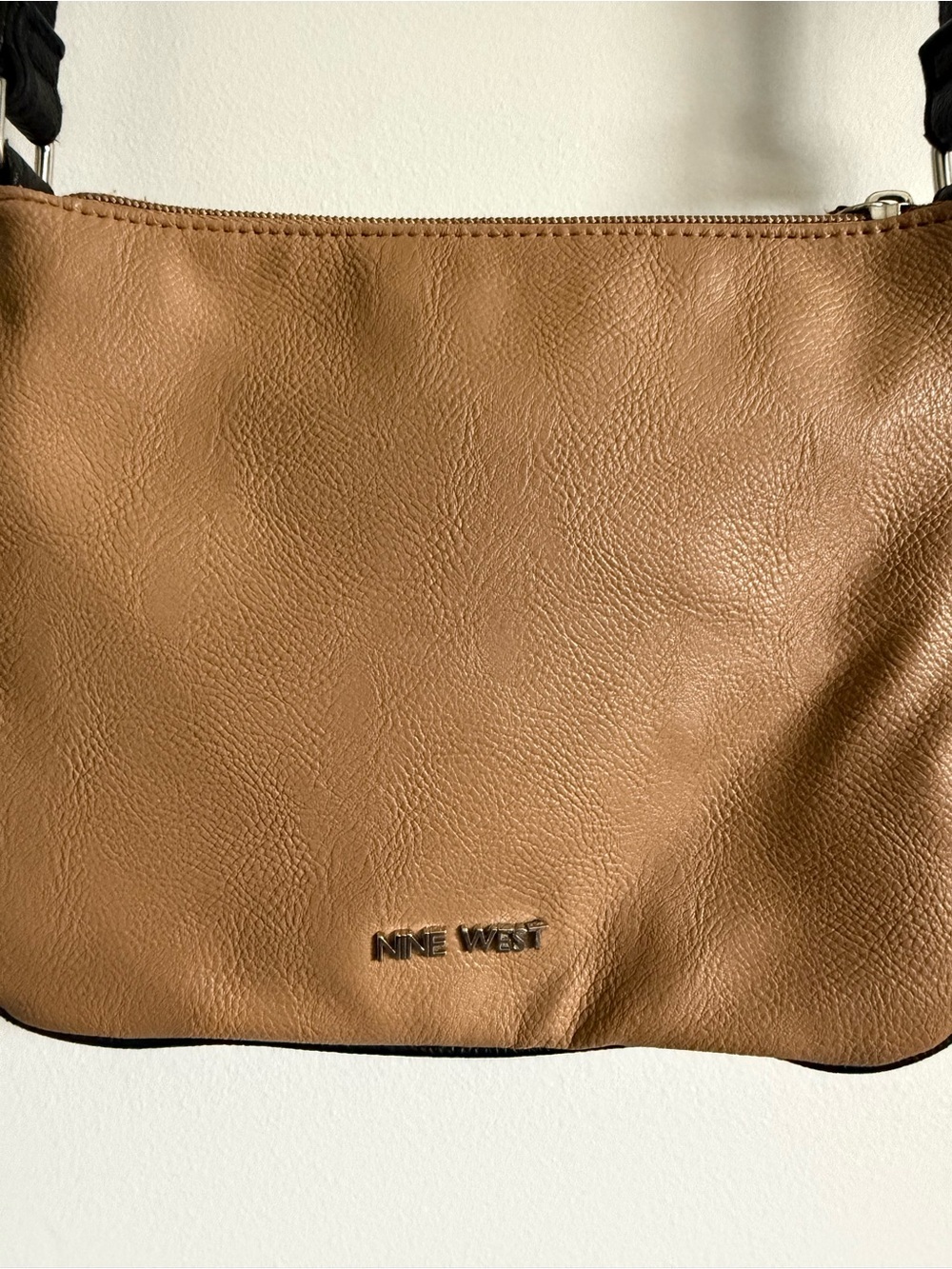 Nine West Tan and Black Crossbody Bag with Tassel - Picture 6 of 9